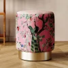 Store Kruk Cherry Peacock Brass Ø32cm Poefs & Krukken|Kasten