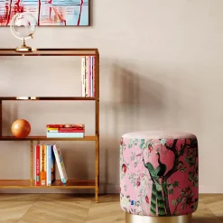 Store Kruk Cherry Peacock Brass Ø32cm Poefs & Krukken|Kasten