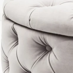 Best Sale Kruk Desire Rond Zilvergrijs Poefs & Krukken|Kasten