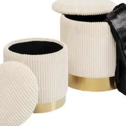 Clearance Kruk Plush (Set Van 2) Poefs & Krukken|Kasten
