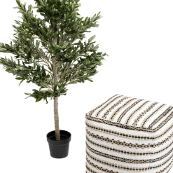 Cheap Kunstplant Olive Tree 120cm Kasten|Tuinmeubelen