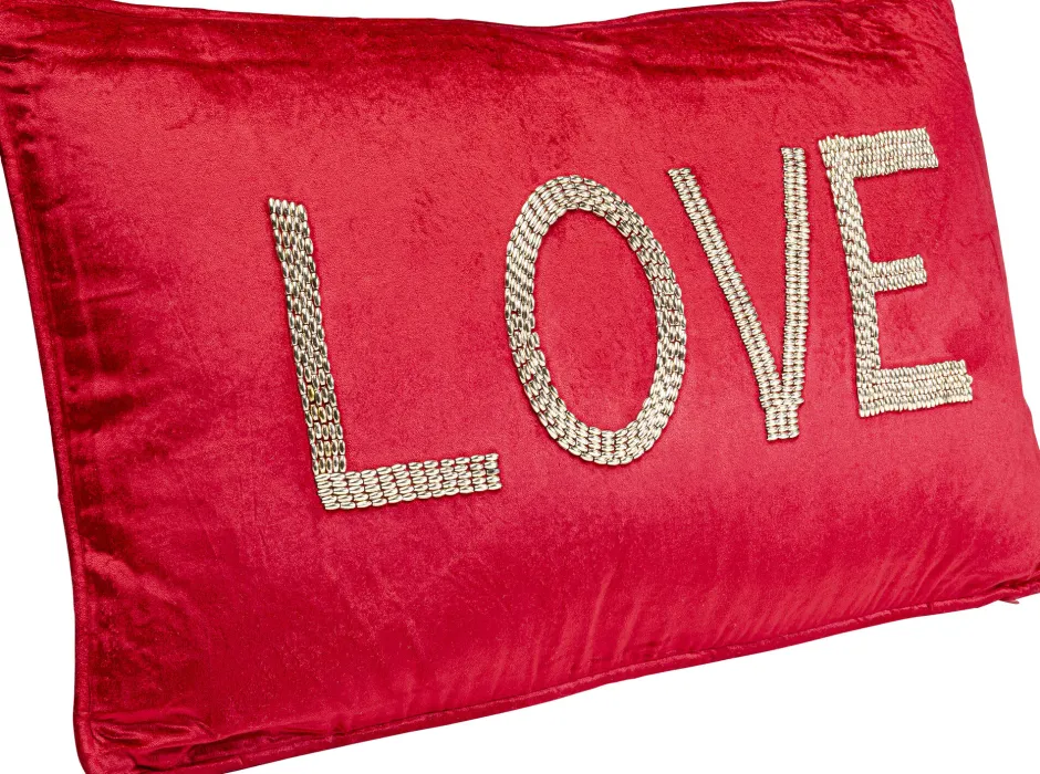 Discount Kussen Beads Love Red 36x60cm Vloerkleden & Textiel|Kasten