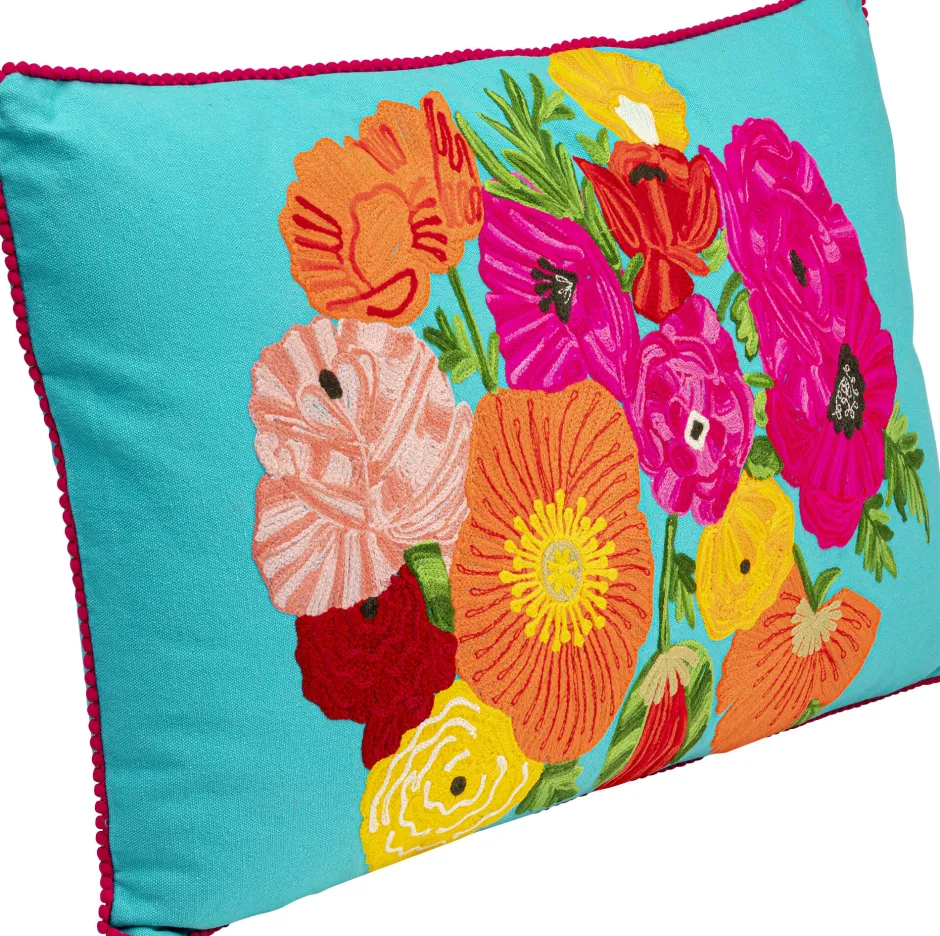 New Kussen Fiorista Blue 60x40cm Vloerkleden & Textiel|Kasten