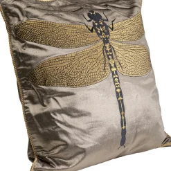 Outlet Kussen Glitter Dragonfly Brown 40x40cm Vloerkleden & Textiel|Kasten