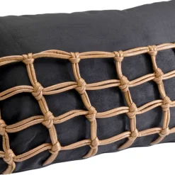 Shop Kussen Grete Plaid Black 50x30cm Vloerkleden & Textiel
