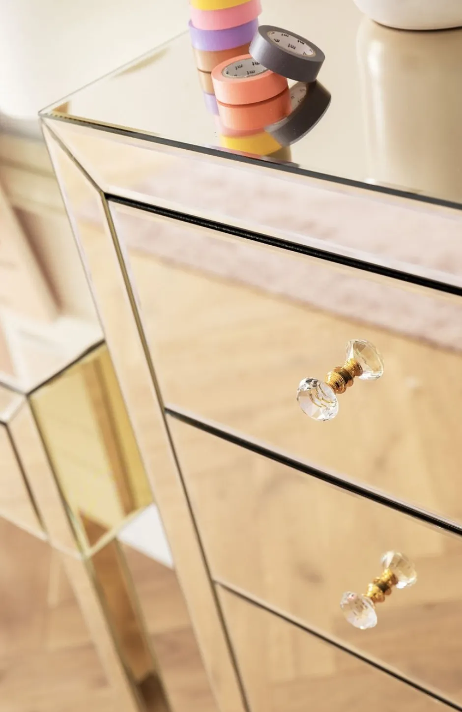 New Ladekast Luxury Champagne 5 Lades Kasten|Lage Kasten & Dressoirs