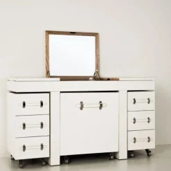 Shop Make-up Tafel Diva Croco Wit Kasten|Lage Kasten & Dressoirs