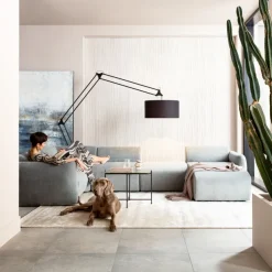 Hot Modulaire Bank Lucca Ottomane Elements Grey Right 90cm Kasten|Tuinmeubelen