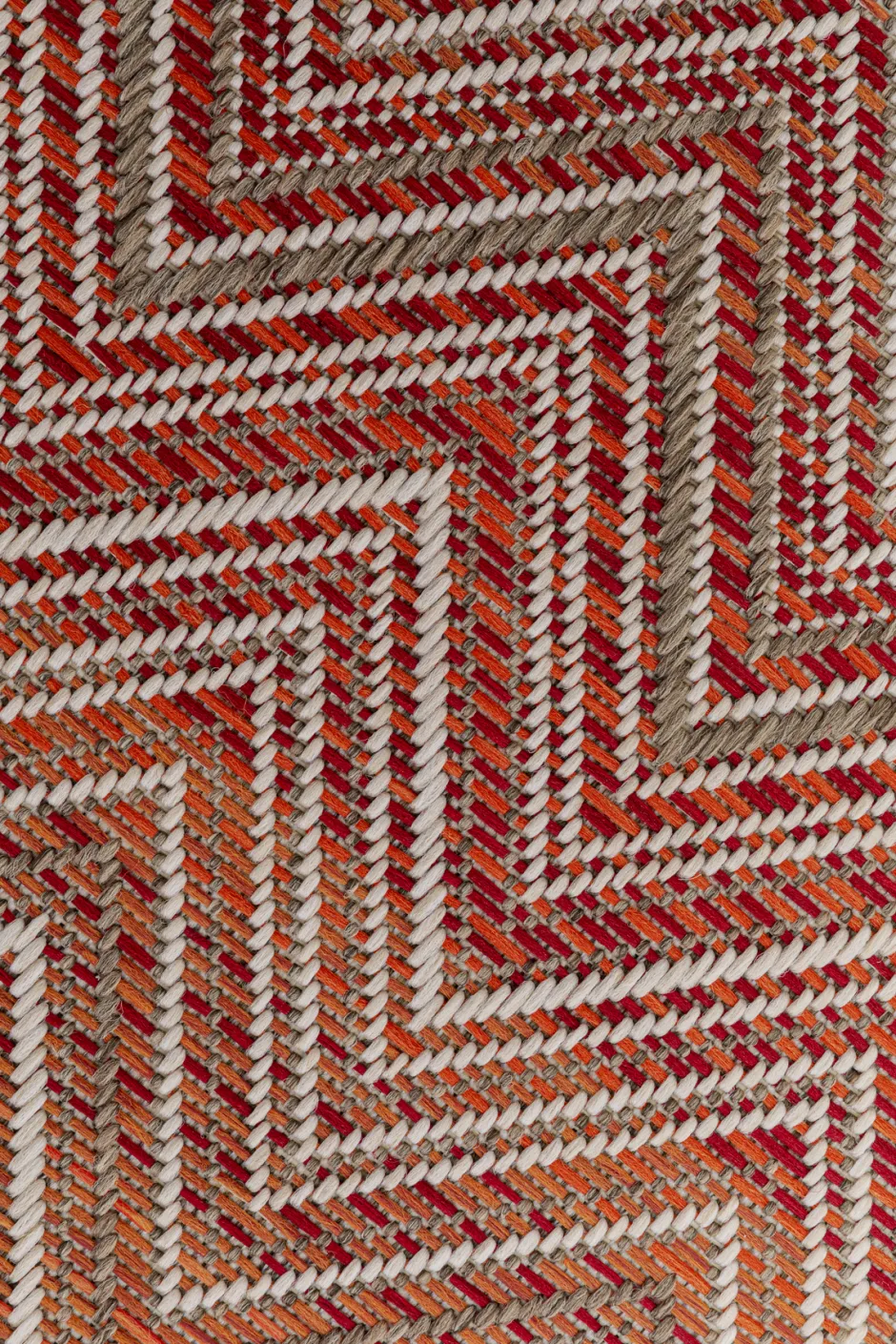 Outlet Outdoor Vloerkleed Zigzag Red 160x230cm Kasten|Tuinmeubelen
