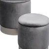 Discount Poef Cherry Storage Grey Silver (2/set) Poefs & Krukken|Kasten