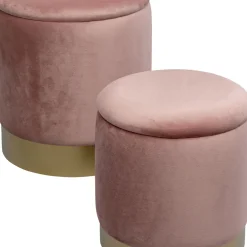 Hot Poef Cherry Storage Mauve Brass (2/set) Poefs & Krukken|Kasten