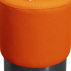 Store Poef Jody Orange Mesh Black 35cm Poefs & Krukken|Kasten