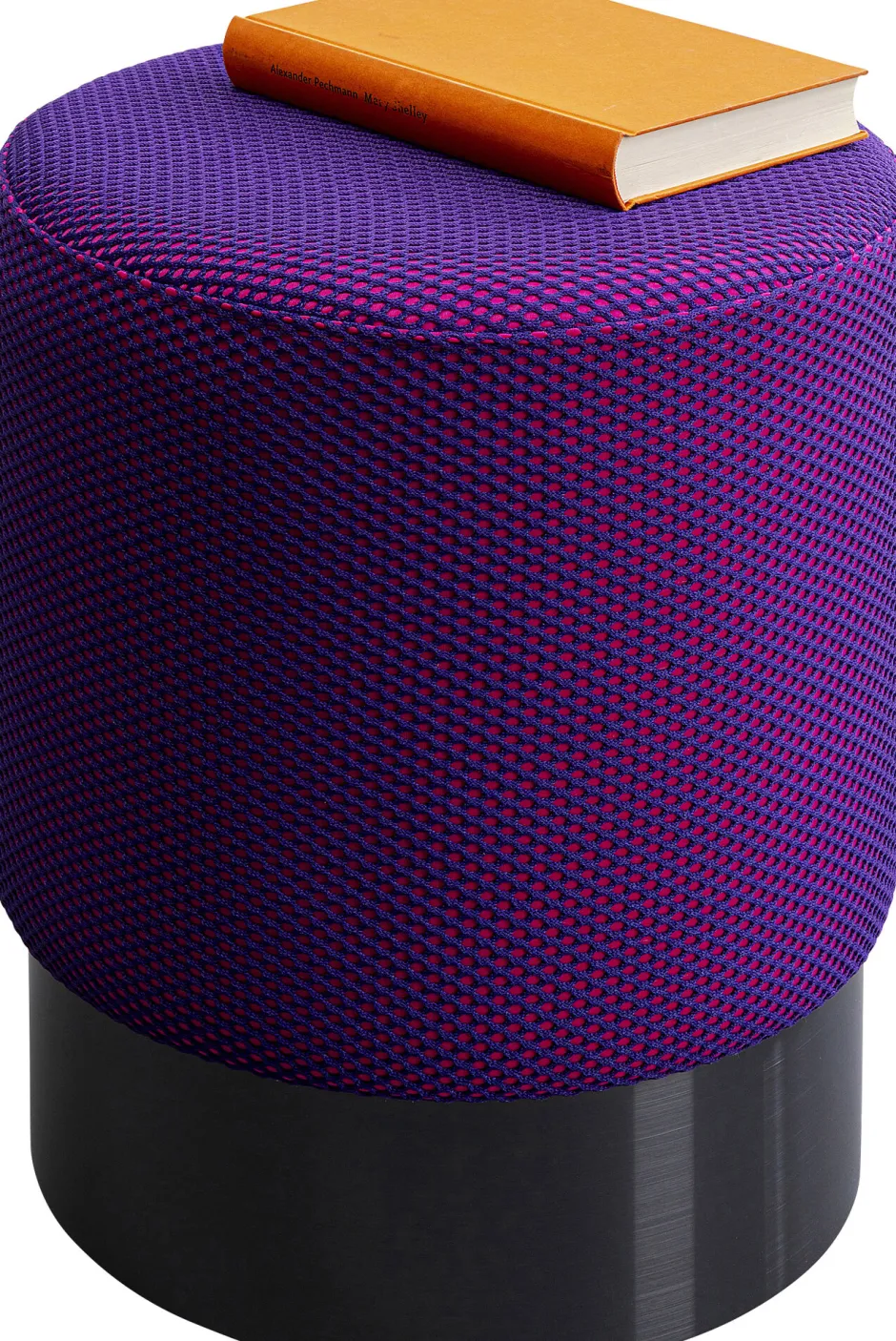 Shop Poef Jody Purple Mesh Black Poefs & Krukken|Kasten