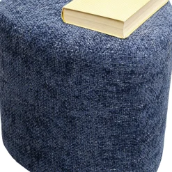 New Poef Lovely Blauw 36x34cm Poefs & Krukken|Kasten
