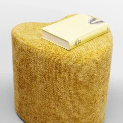 Outlet Poef Lovely Geel 36x34cm Poefs & Krukken|Kasten