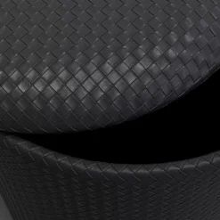 Store Poef Venezia Storage Black 40cm Poefs & Krukken|Kasten