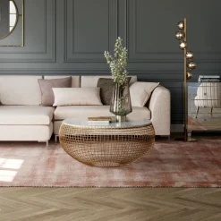 Best Salontafel Cesta Marmer Goud Ø100cm Kasten|Tafels