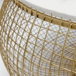 Best Salontafel Cesta Marmer Goud Ø100cm Kasten|Tafels