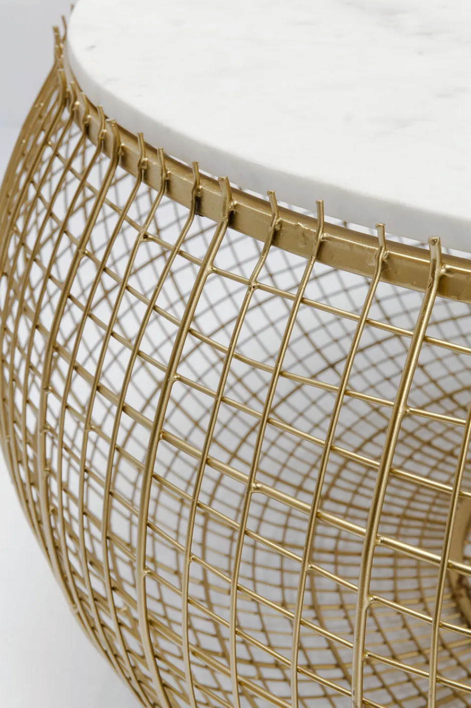 Best Salontafel Cesta Marmer Goud Ø100cm Kasten|Tafels