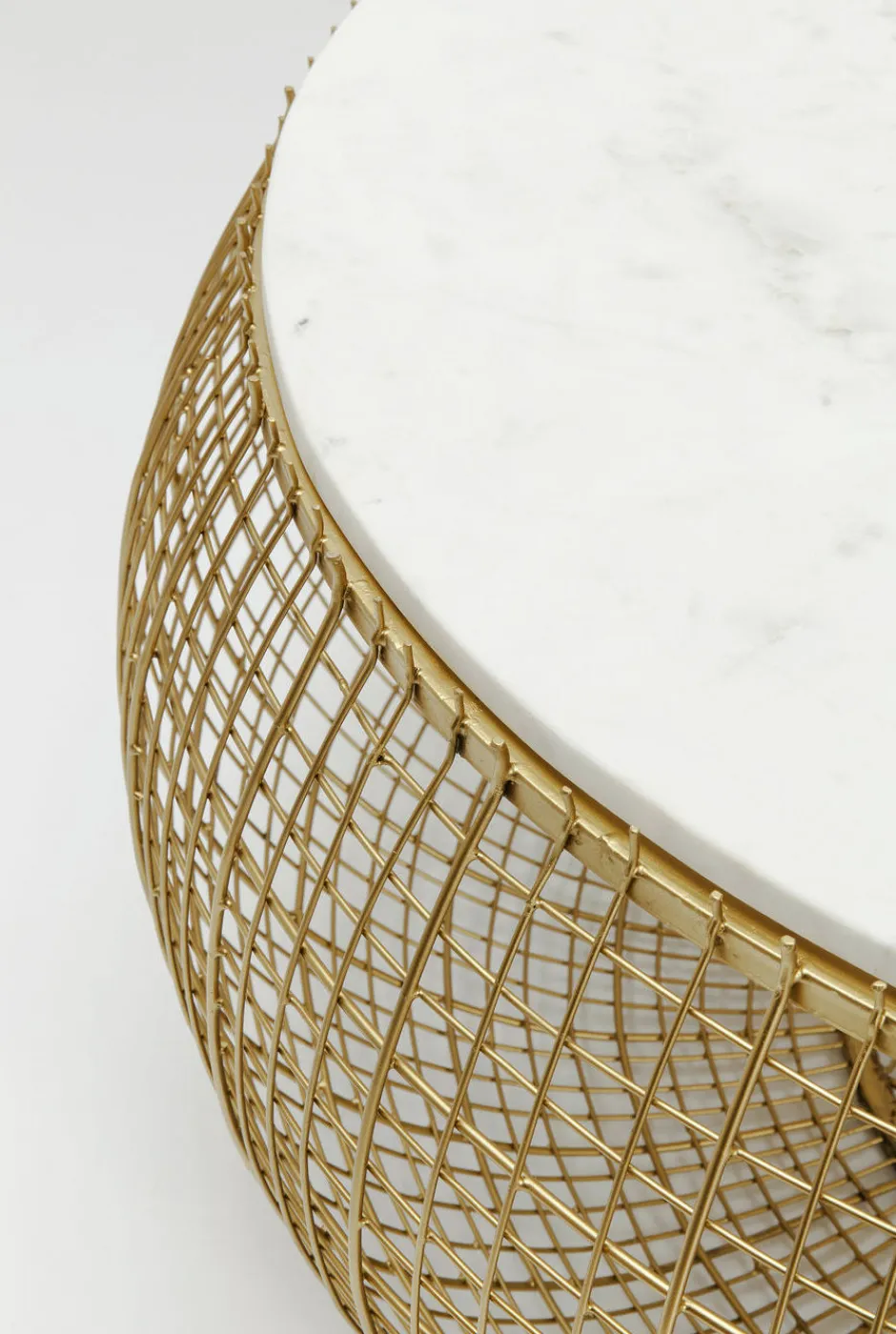 Best Salontafel Cesta Marmer Goud Ø100cm Kasten|Tafels