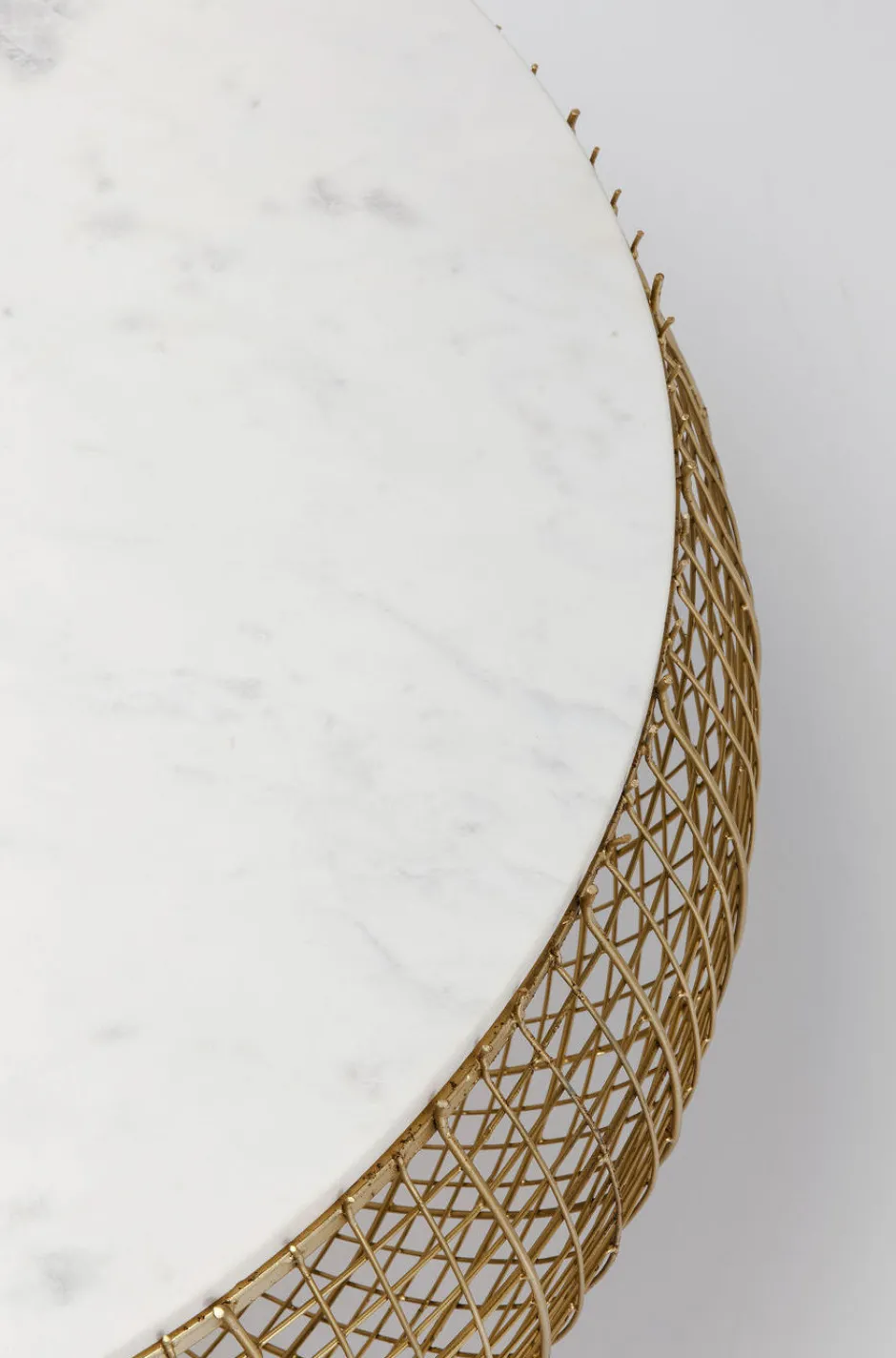 Best Salontafel Cesta Marmer Goud Ø100cm Kasten|Tafels