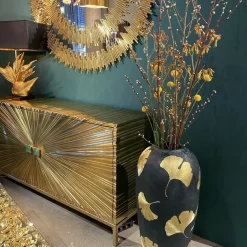 Outlet Salontafel Gold Flowers 120x60cm Kasten|Tafels