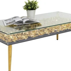 Outlet Salontafel Gold Flowers 120x60cm Kasten|Tafels