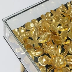 Outlet Salontafel Gold Flowers 120x60cm Kasten|Tafels