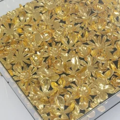 Outlet Salontafel Gold Flowers 120x60cm Kasten|Tafels