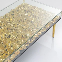 Outlet Salontafel Gold Flowers 120x60cm Kasten|Tafels