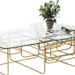 Sale Salontafel Meander Gold 140x80cm Kasten|Tuinmeubelen