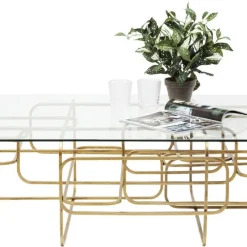 Sale Salontafel Meander Gold 140x80cm Kasten|Tuinmeubelen