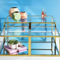 Outlet Salontafel Orion Goud (4-delig) Kasten|Tafels
