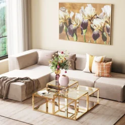 Outlet Salontafel Orion Goud (4-delig) Kasten|Tafels