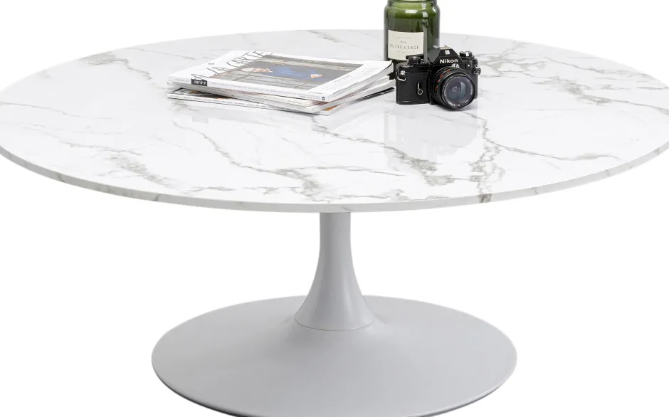 Store Salontafel Shickeria Marble White 110cm Kasten|Tafels