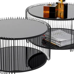 Shop Salontafel Wire Double Black Set Van 2 Tafels|Tuinmeubelen