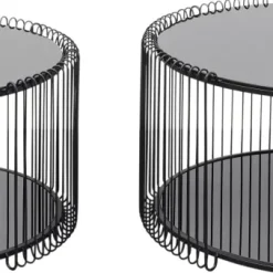 Shop Salontafel Wire Double Black Set Van 2 Tafels|Tuinmeubelen