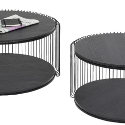 Best Salontafel Wire Double Black Wood (2/set) Kasten|Tafels