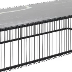 Best Sale Salontafel Wire Glass Marble Black 145x70cm Tafels|Tuinmeubelen