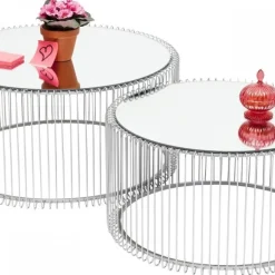 Cheap Salontafel Wire Zilver (2-delig) Kasten|Tafels