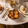 Best Sale Schaal Flower Bloom Creme Goud Ø25 Servies & Tafelaccessoires|Woondecoratie
