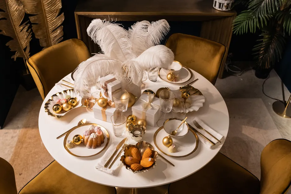 Best Sale Schaal Flower Bloom Creme Goud Ø25 Servies & Tafelaccessoires|Woondecoratie