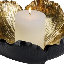 Sale Schaal Flower Bloom Zwart Goud Ø25 Servies & Tafelaccessoires|Woondecoratie