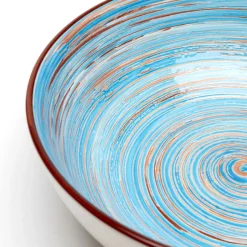 New Schaal Swirl Blue 22cm Servies & Tafelaccessoires|Tuinmeubelen