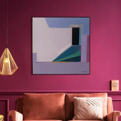 Clearance Schilderij Abstract Shapes Purple 113x113cm Wanddecoratie|Kasten