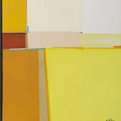 Outlet Schilderij Abstract Shapes Yellow 113x113cm Wanddecoratie|Kasten