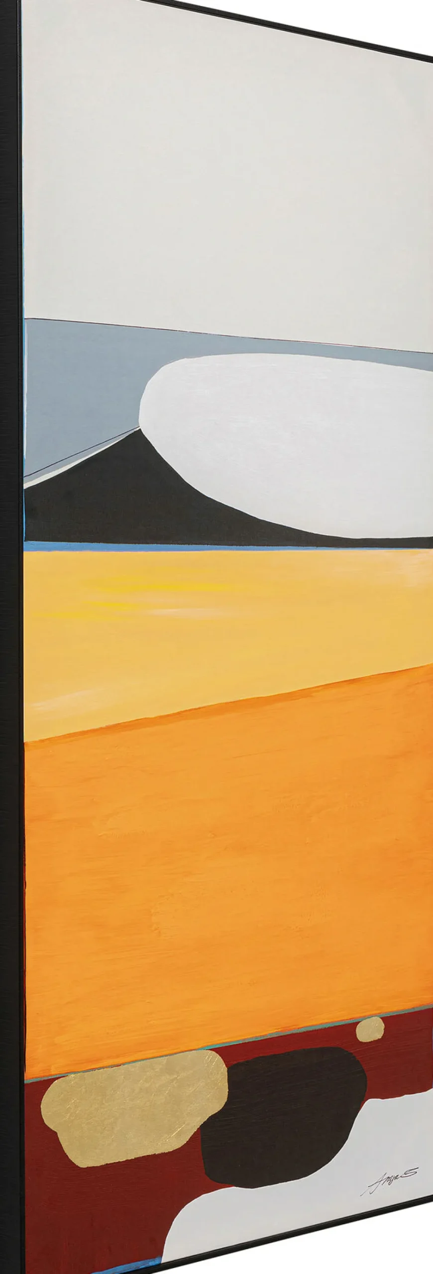Cheap Schilderij Abstract Shapes Orange 73x143cm Wanddecoratie|Tuinmeubelen