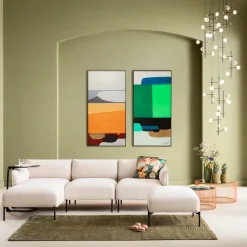 Cheap Schilderij Abstract Shapes Orange 73x143cm Wanddecoratie|Tuinmeubelen