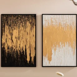 Online Schilderij Abstract Zwart 80x120cm Wanddecoratie|Kasten
