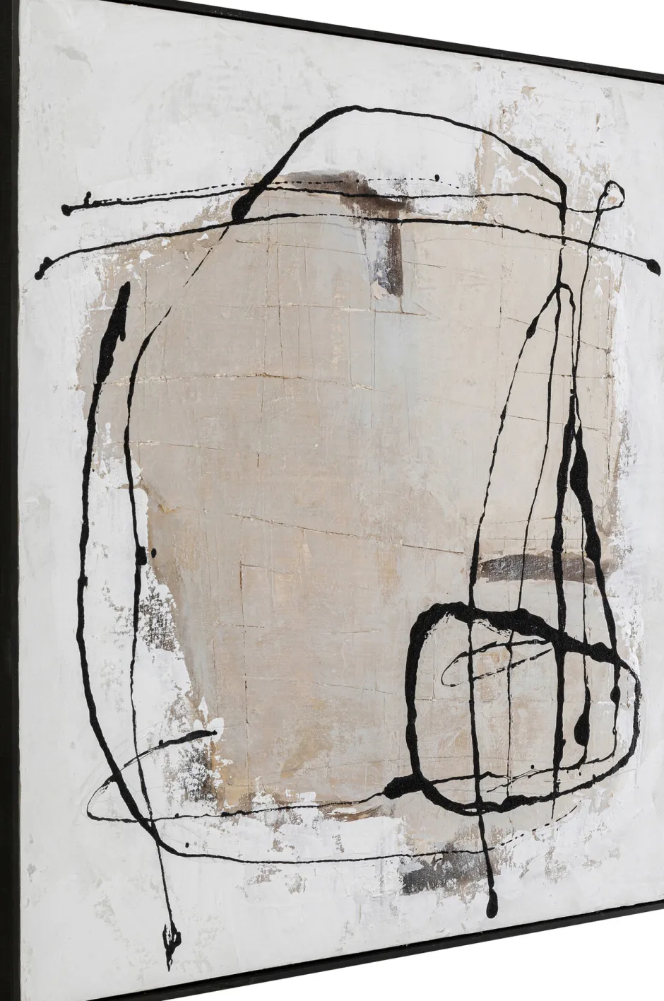 Hot Schilderij Dust Grey 100x100cm Wanddecoratie|Kasten